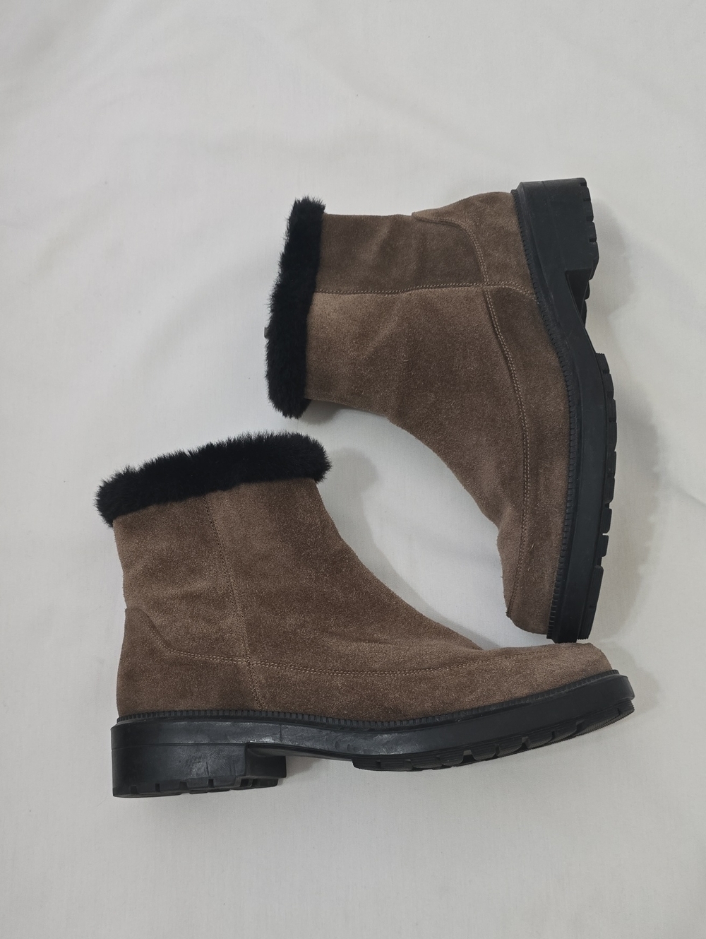 Aquatalia Brown, Suede Rubber Sole Boots 9